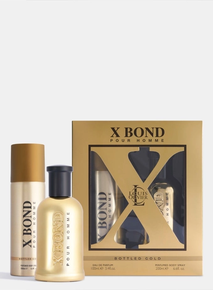 LOUIS OLIVIER X Bond Bottled Gold - Eau de Parfum Gift Set