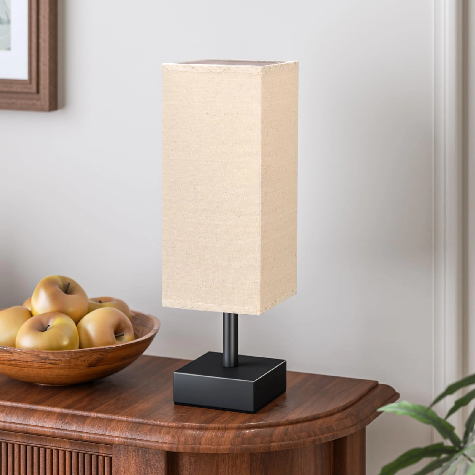 aooshine S6-16 - Linen Black Small Table Lamp