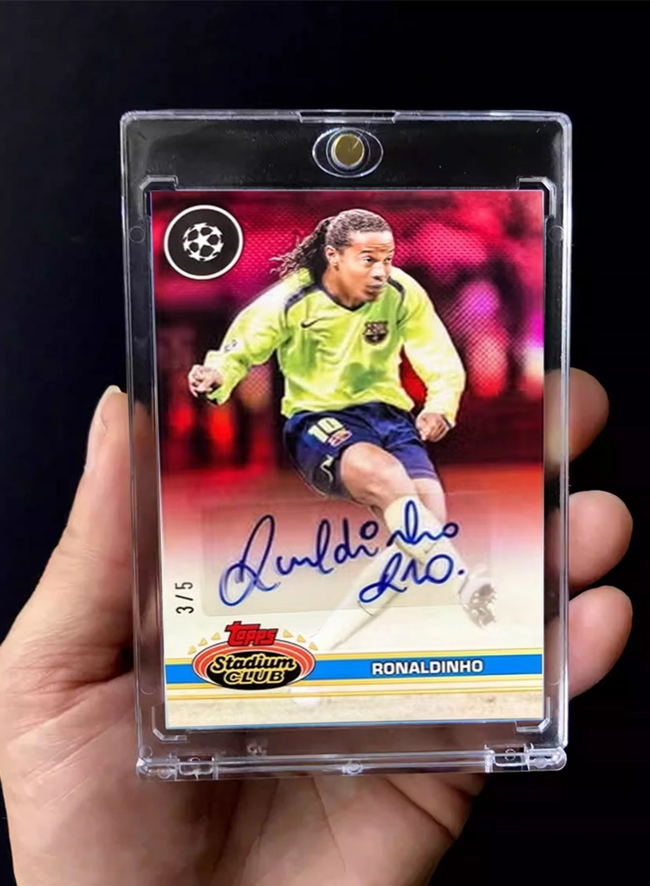 Ronaldinho Signature Football Card - Autographed Refractor