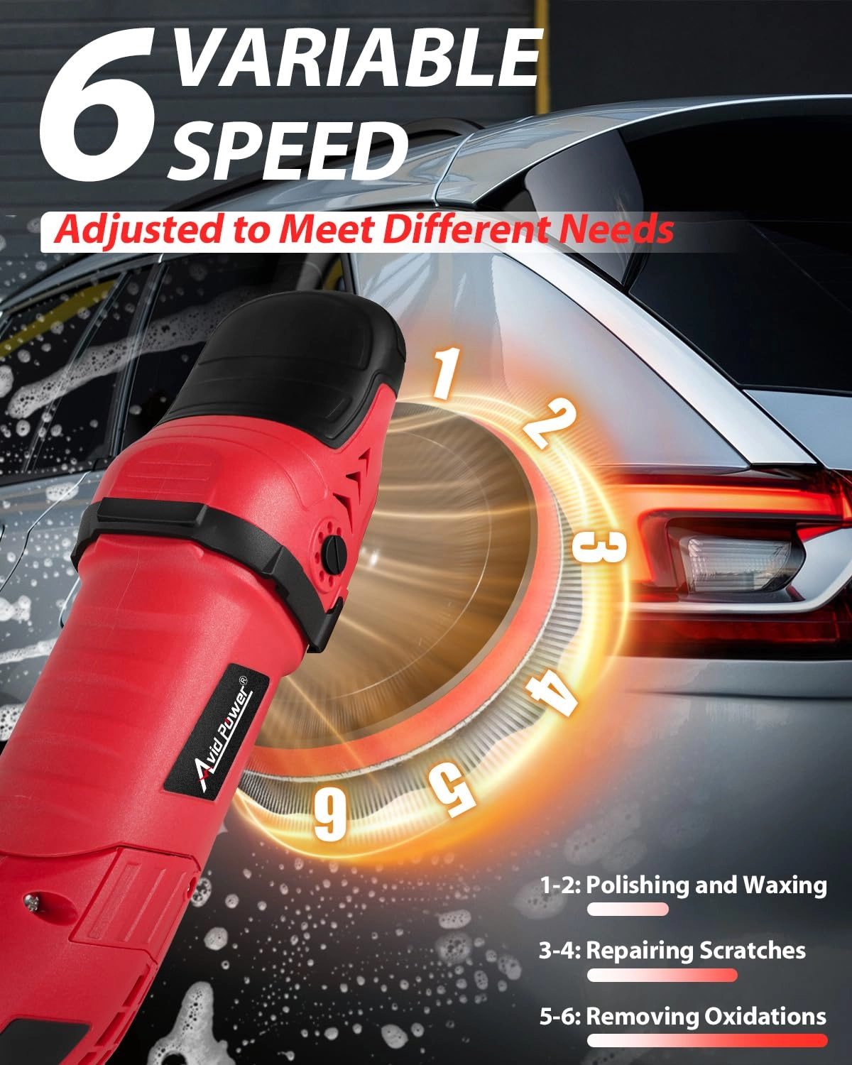 Car Buffer Polisher - 1200W 7 Inch/6 Inch