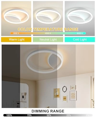 LED Ceiling Light - 3000K-6000K Dimmable