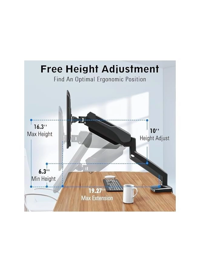 Monitor Mount Arm - Single 20 to 32 inches 75x75mm and 100x100mm