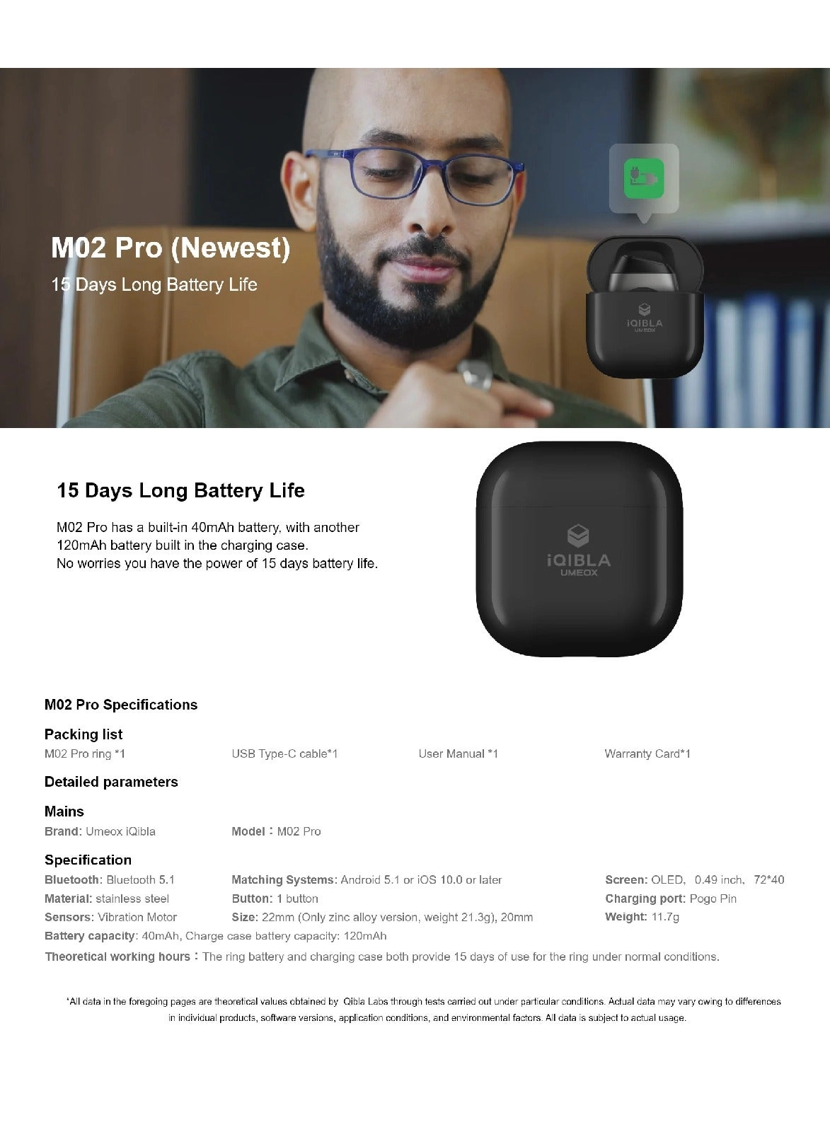 Zikr Ring M02 Pro 22mm Metal