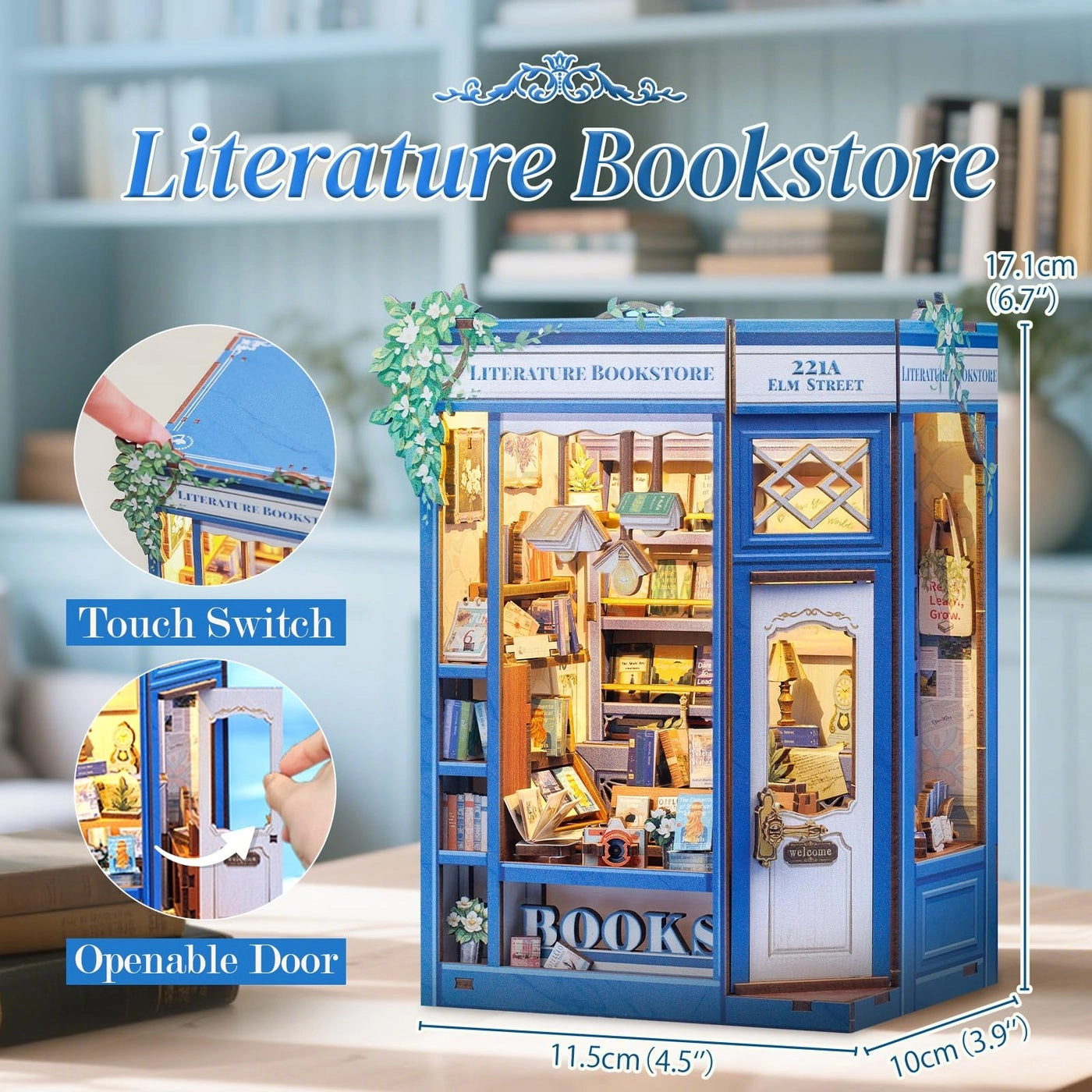 Book Nook Kit - DIY Miniature House 3D Wooden Puzzle