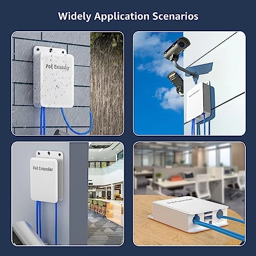 4 Port PoE Extender - 44-57V 24W 3 IEEE802.3af/at 10/100Mbps 30W