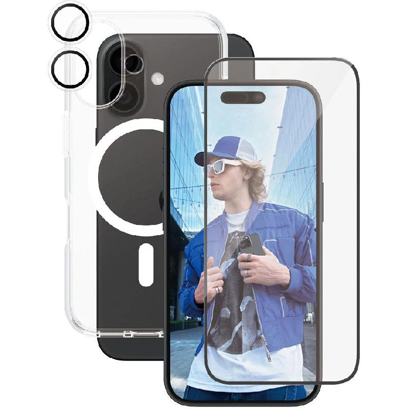 Case - Clear + Screen Protector + Lens Protector for iPhone 16 Pro Max