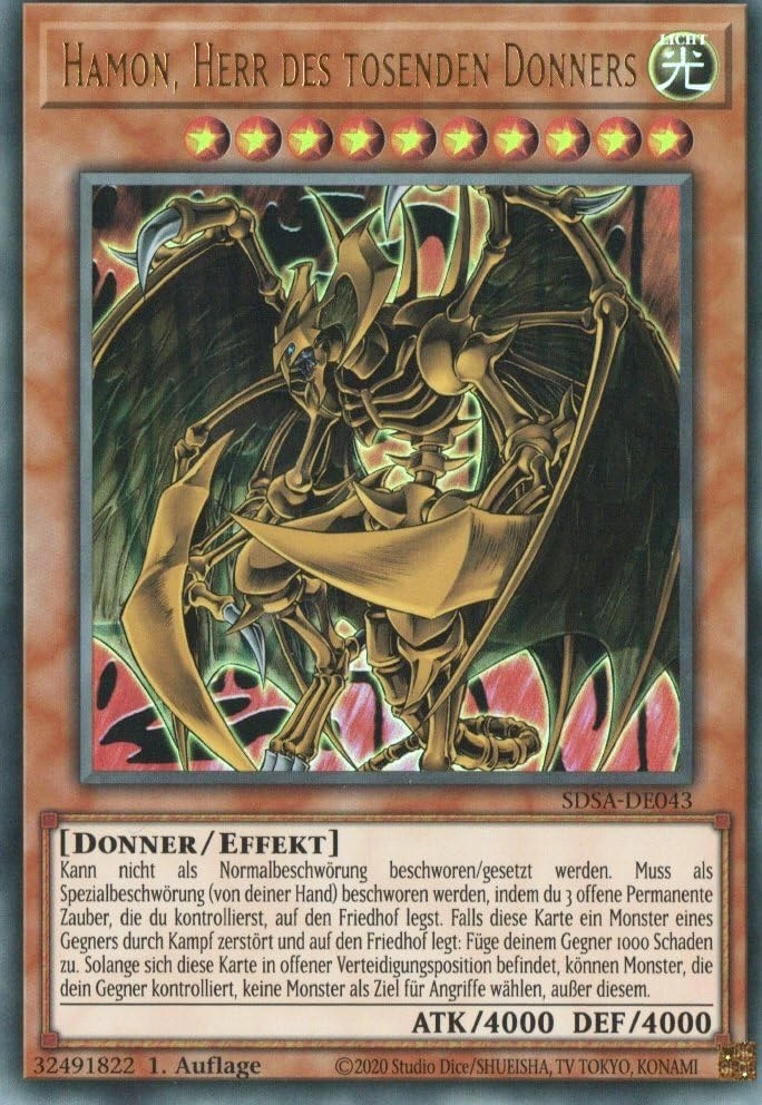 MZTCG Yugioh Hamon, Lord of the Thunder SDSA-DE043 - German