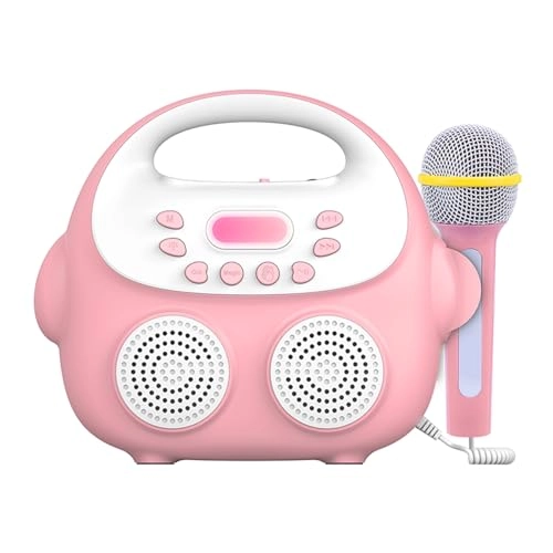 Karaoke Machine - Pink Dual Singing Mode BT 5.0