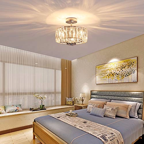 Semi Flush Mount Chandelier - Dimmable