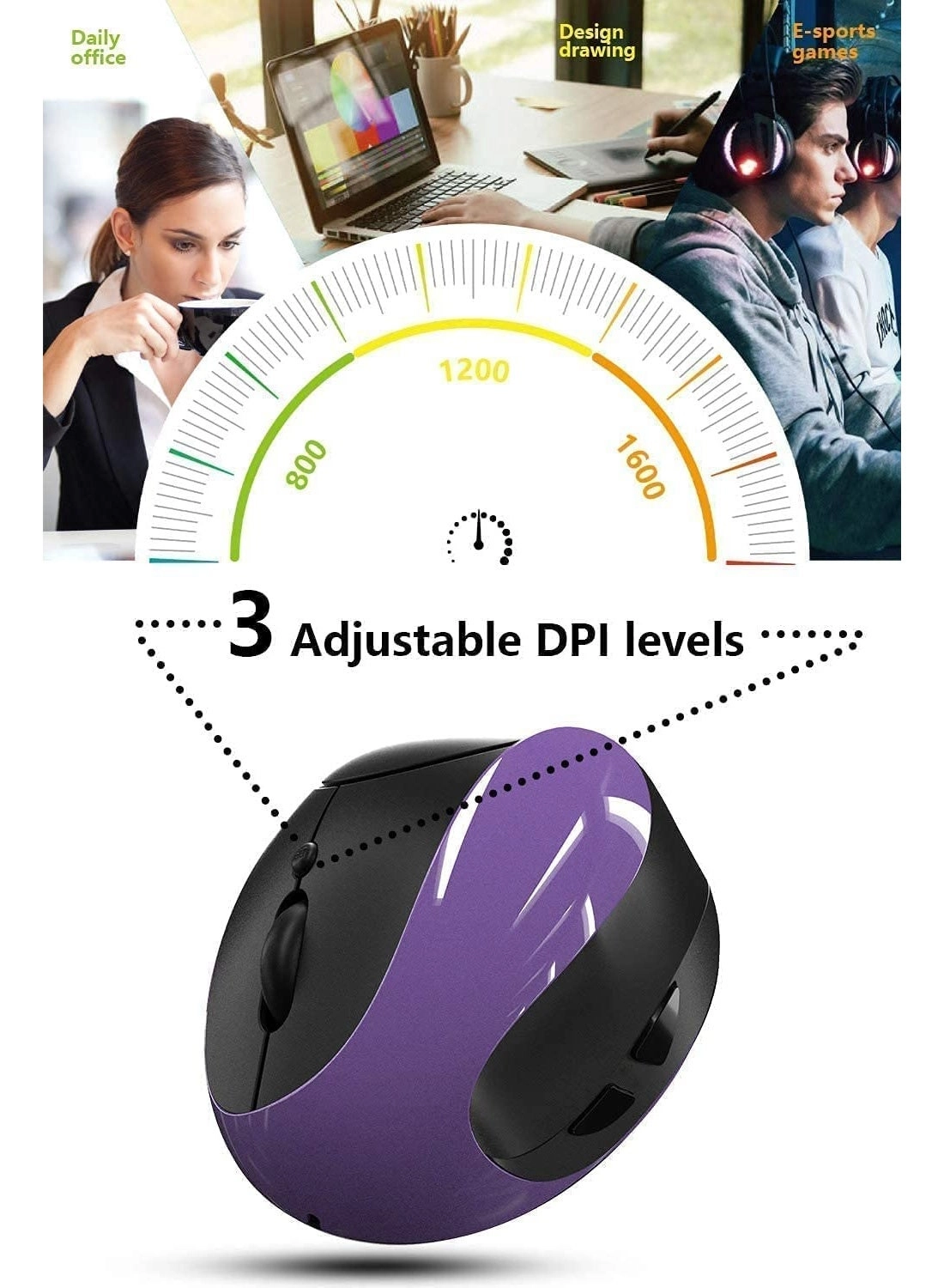 Ergonomic Vertical Mouse - USB