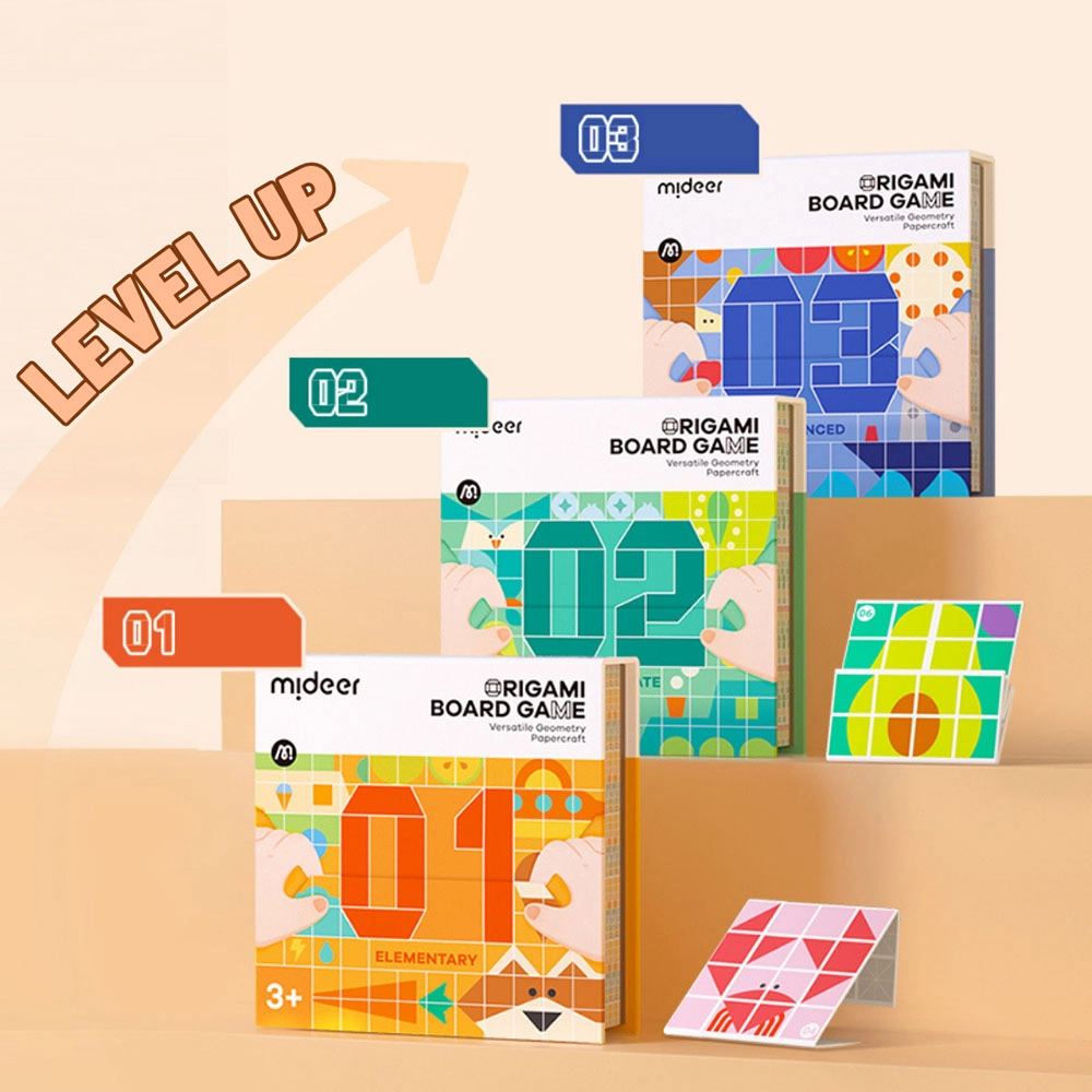 Origami Board Game - Level 3 50 diverse play sheets