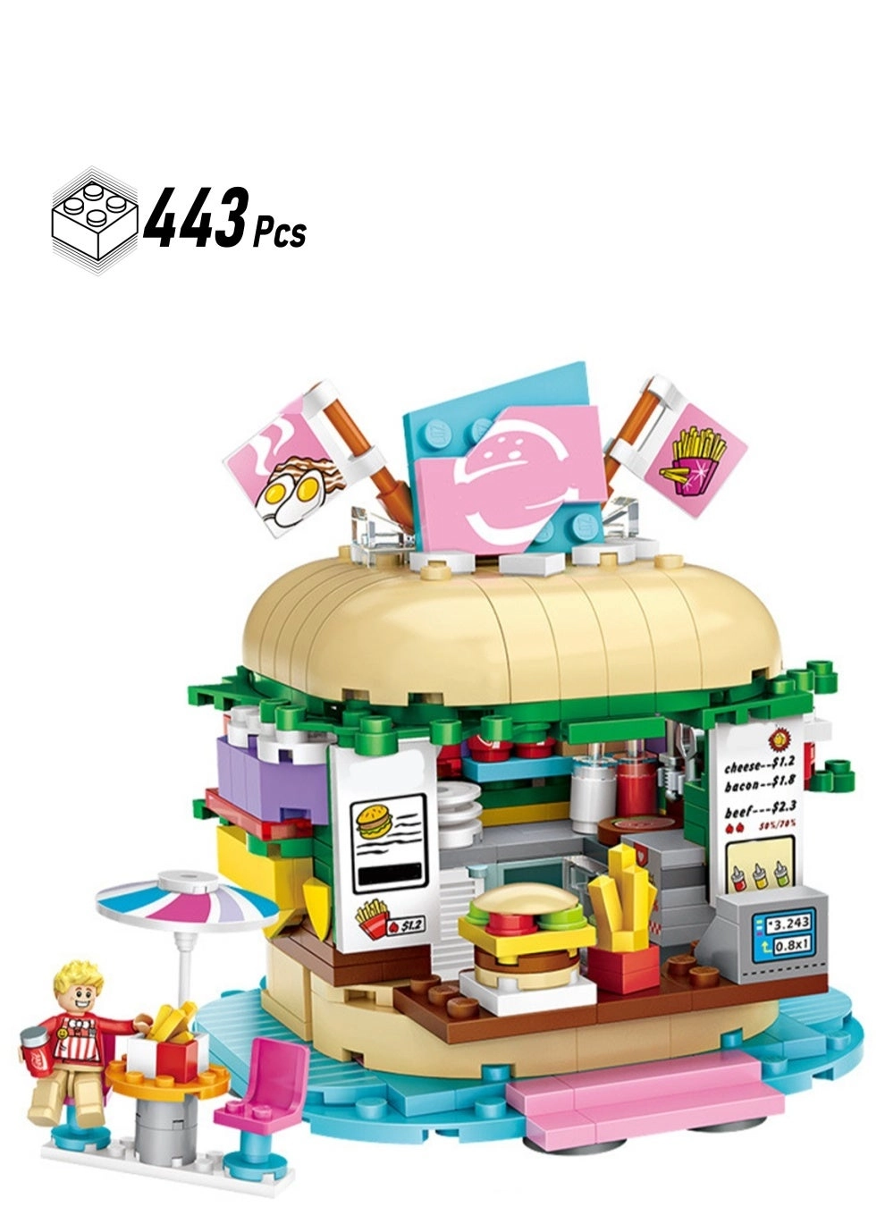 Generic Hamburger House Model Set - Construction 443pcs