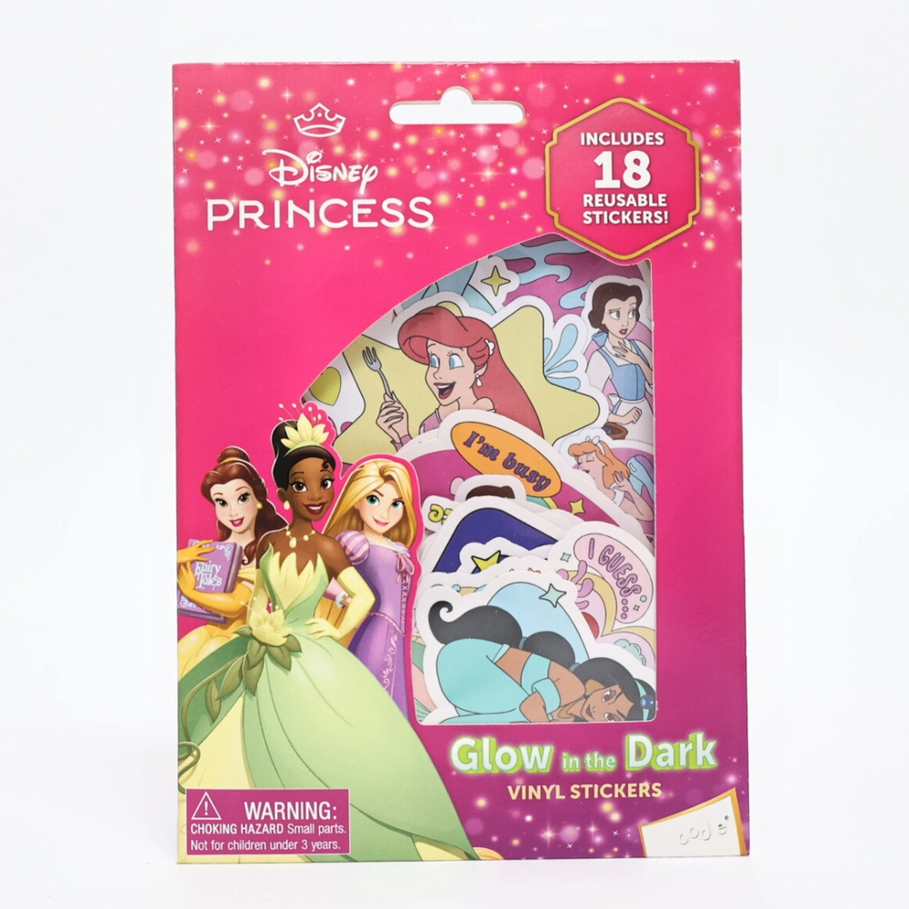 Princess Glow-in-the-Dark Vinyl Stickers - Vinyl 18pcs