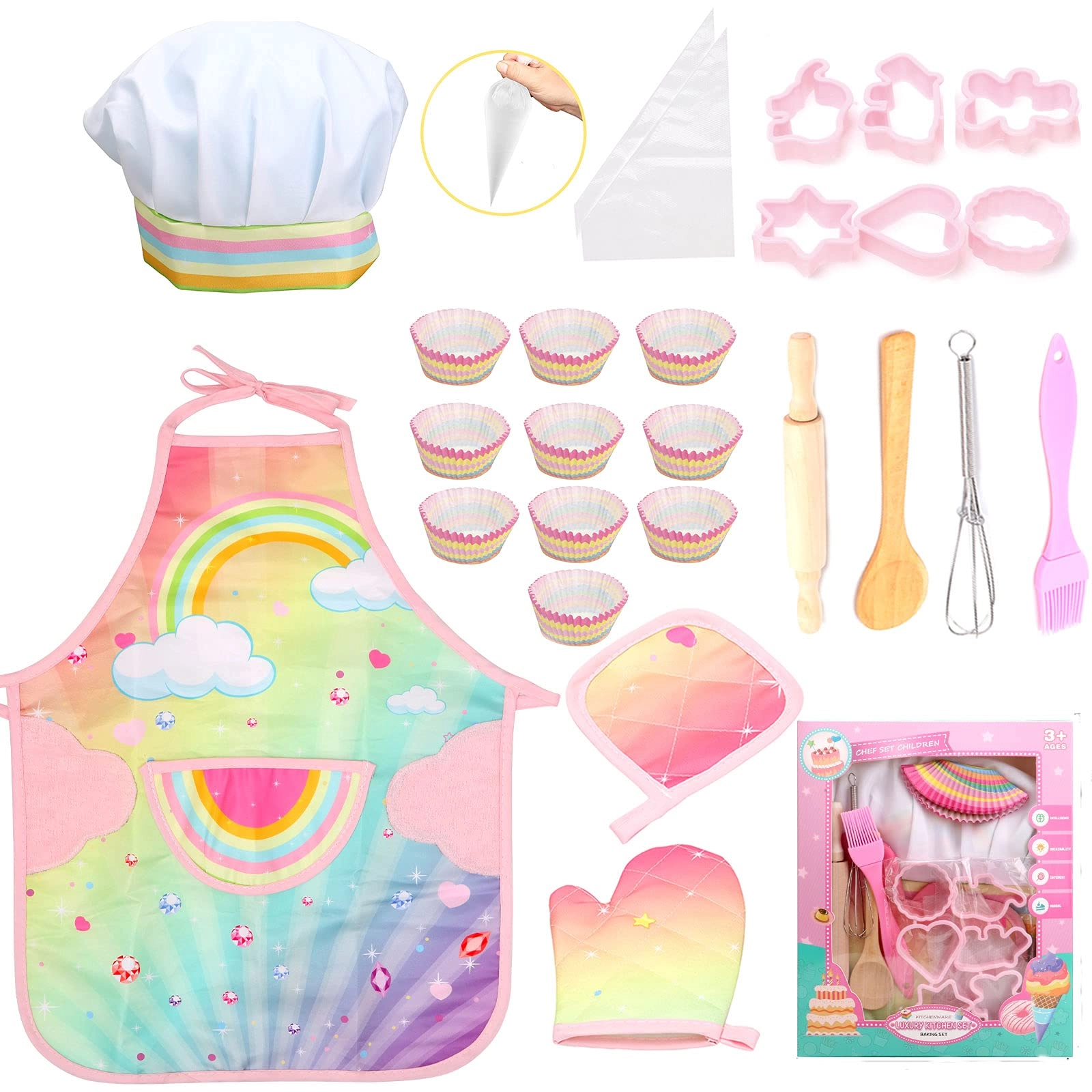 GIFTRRTOY Real Kids Cooking and Baking Set - 26 pcs