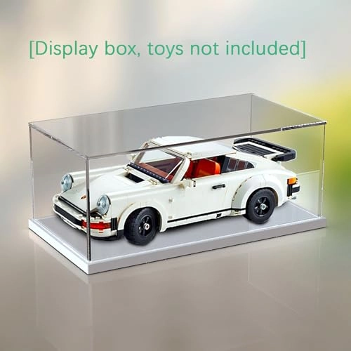 Acrylic Display Case (10295) - Dust-Proof Black Base (3mm) 40x20x15cm