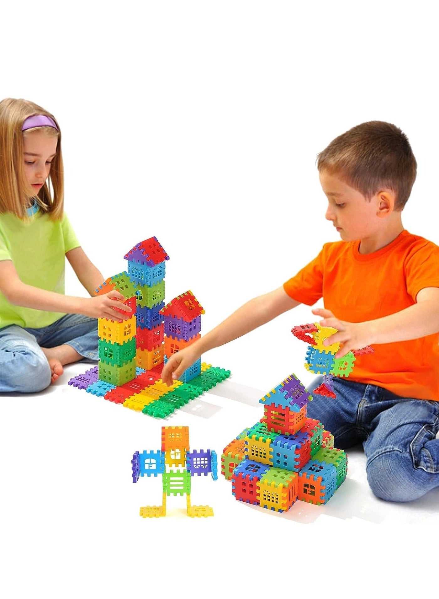 Interlocking Building Blocks - 100 pcs