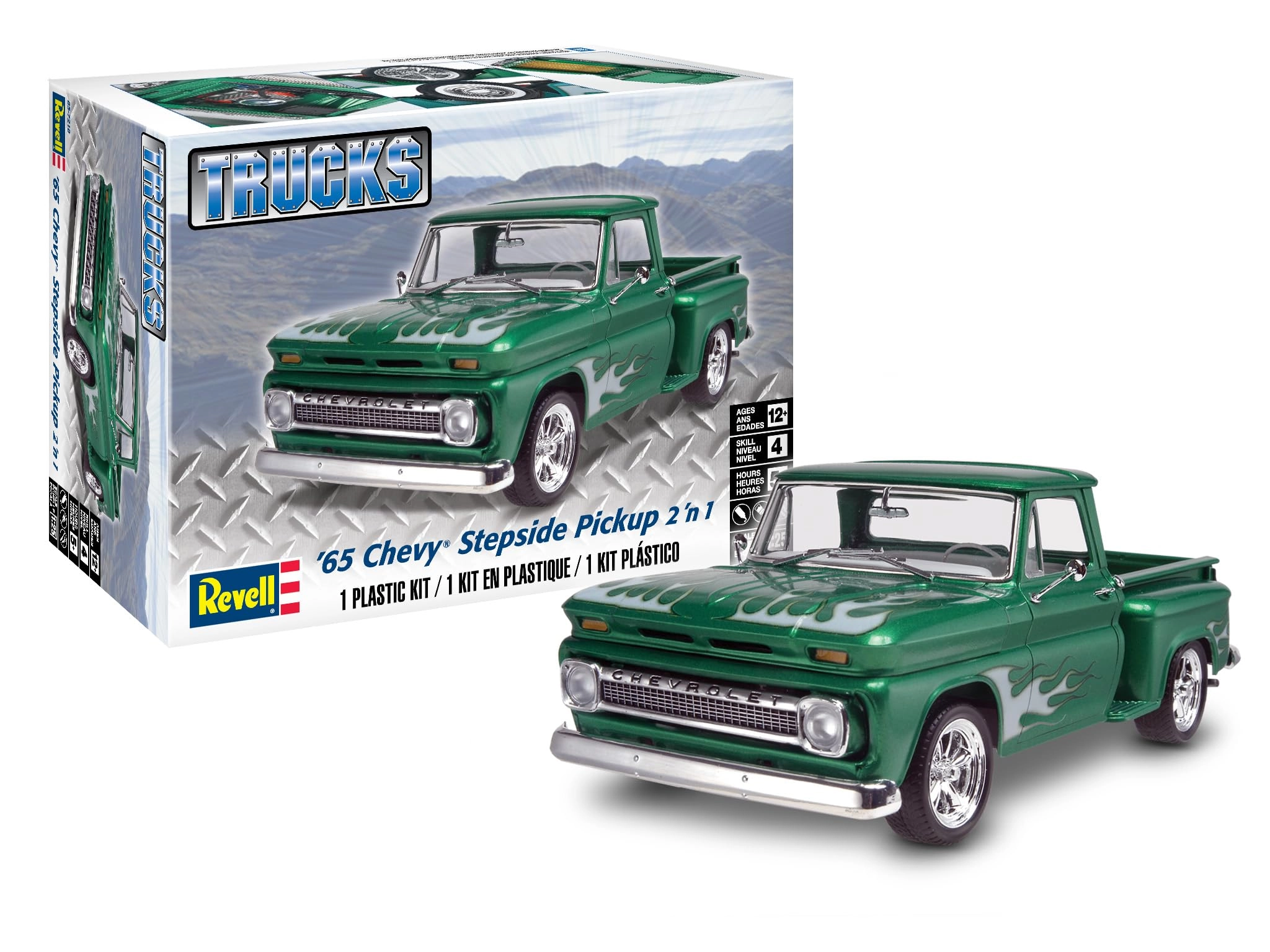 Revell 65 Chevy Stepside Pickup 2N1 - Model Kit 1:25