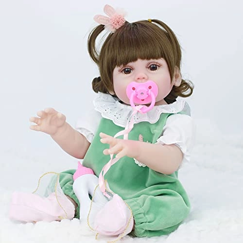Reborn Baby Doll - 22 Inch Vinyl Brown Eyes