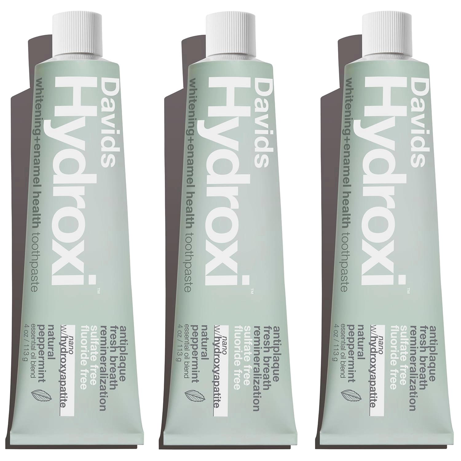 Davids Natural Toothpaste, Inc. Hydroxi Nano Hydroxyapatite Whitening Mint Toothpaste Adult 4 oz