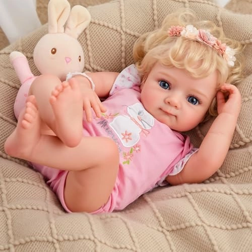 Reborn Baby Doll - 17-Inch Soft Cloth Body Sleeping Ages 3+