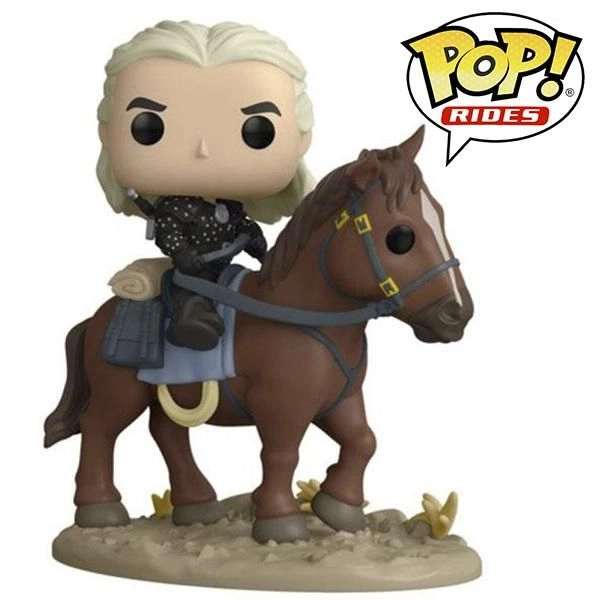 FUNKO Geralt - Witcher - POP! Rides Deluxe TV: Witcher - Geralt on Roach