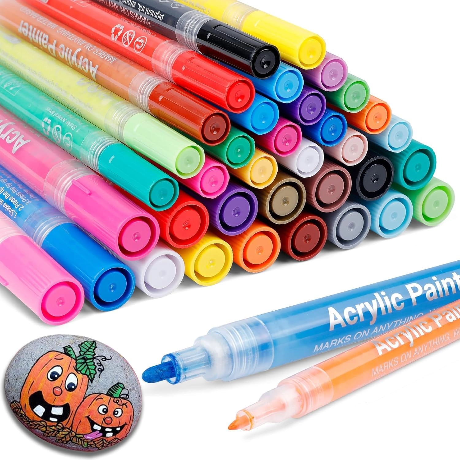 Babies Pluspoint, PLUSPOINT Acrylic Paint Markers Set - Multicolor Bold