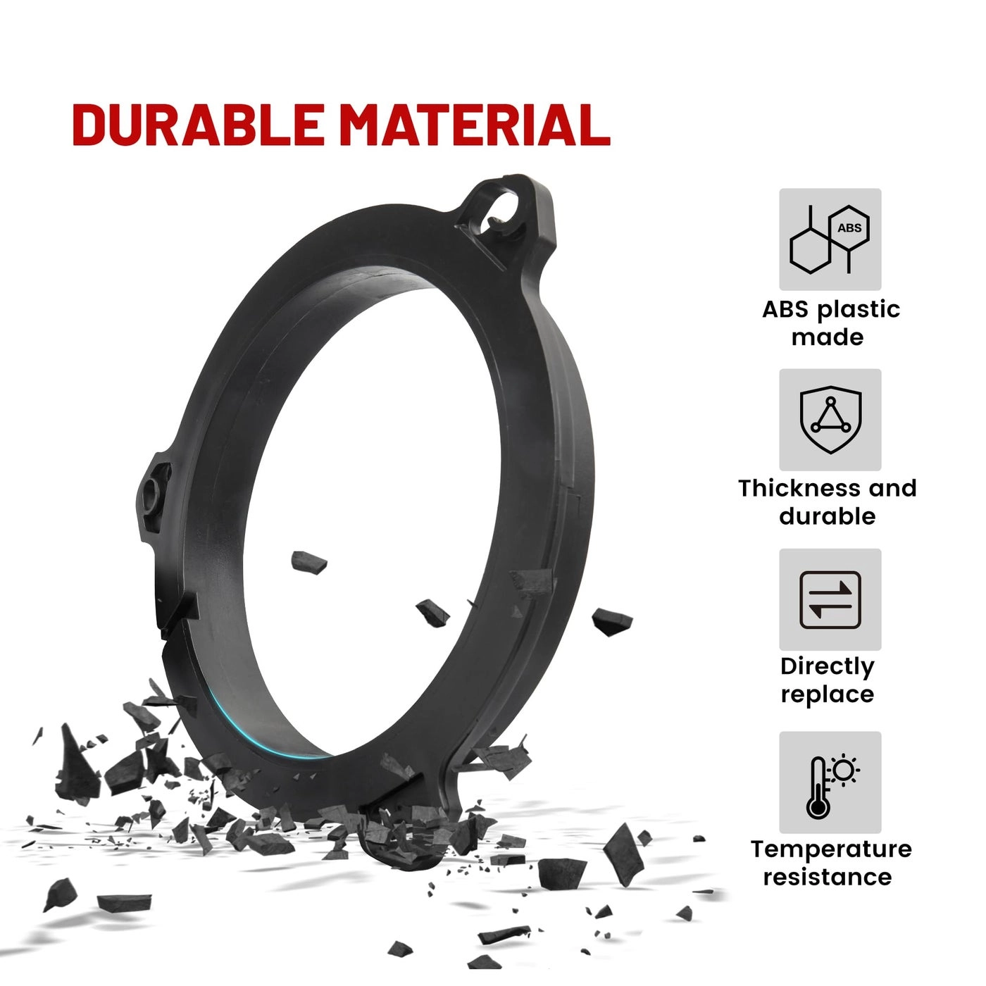 Speaker Adapter Spacers - 6.5 inch + Speaker Wire Harness