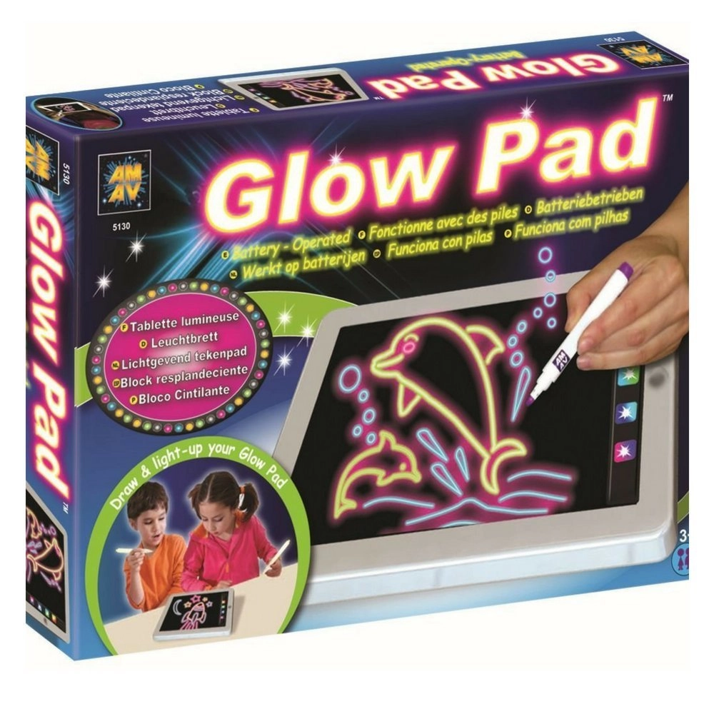Glow Pad - Portable HiTech Tablet-Size 7 Interchanging Blinking Colorful Lights