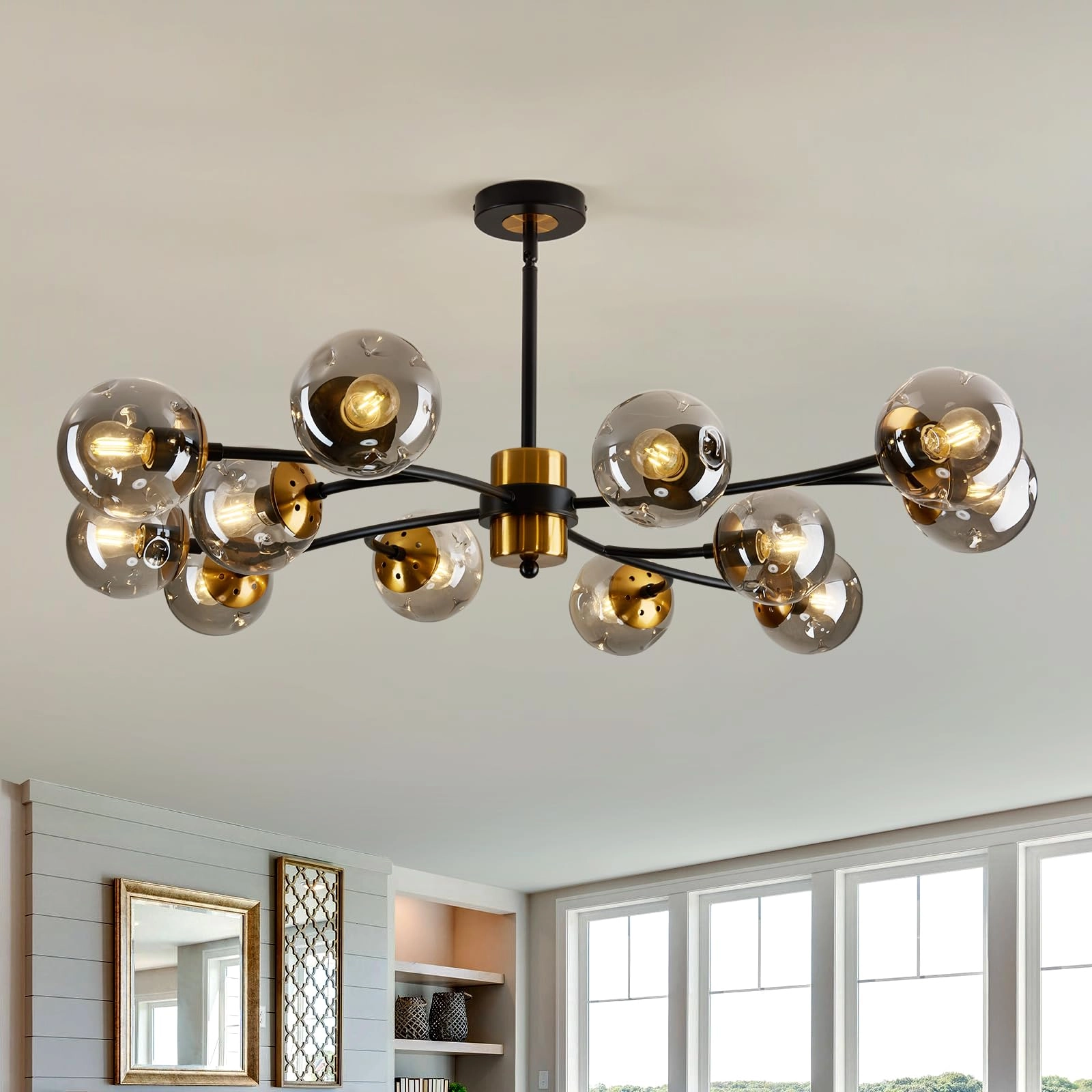 Qgiytp Sputnik Chandelier - Dimmable