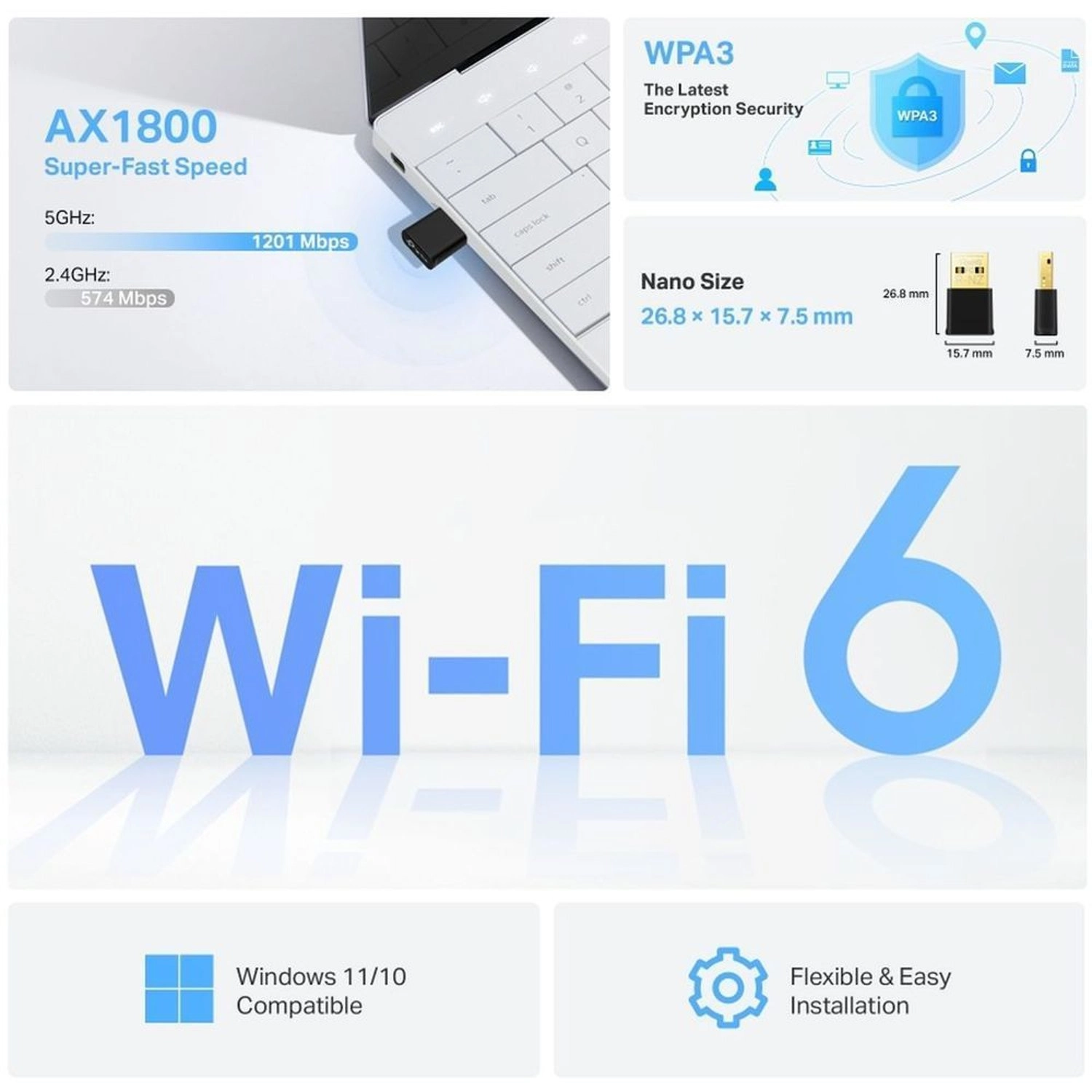 Archer TX20U Nano - Wi-Fi 6 USB Wireless