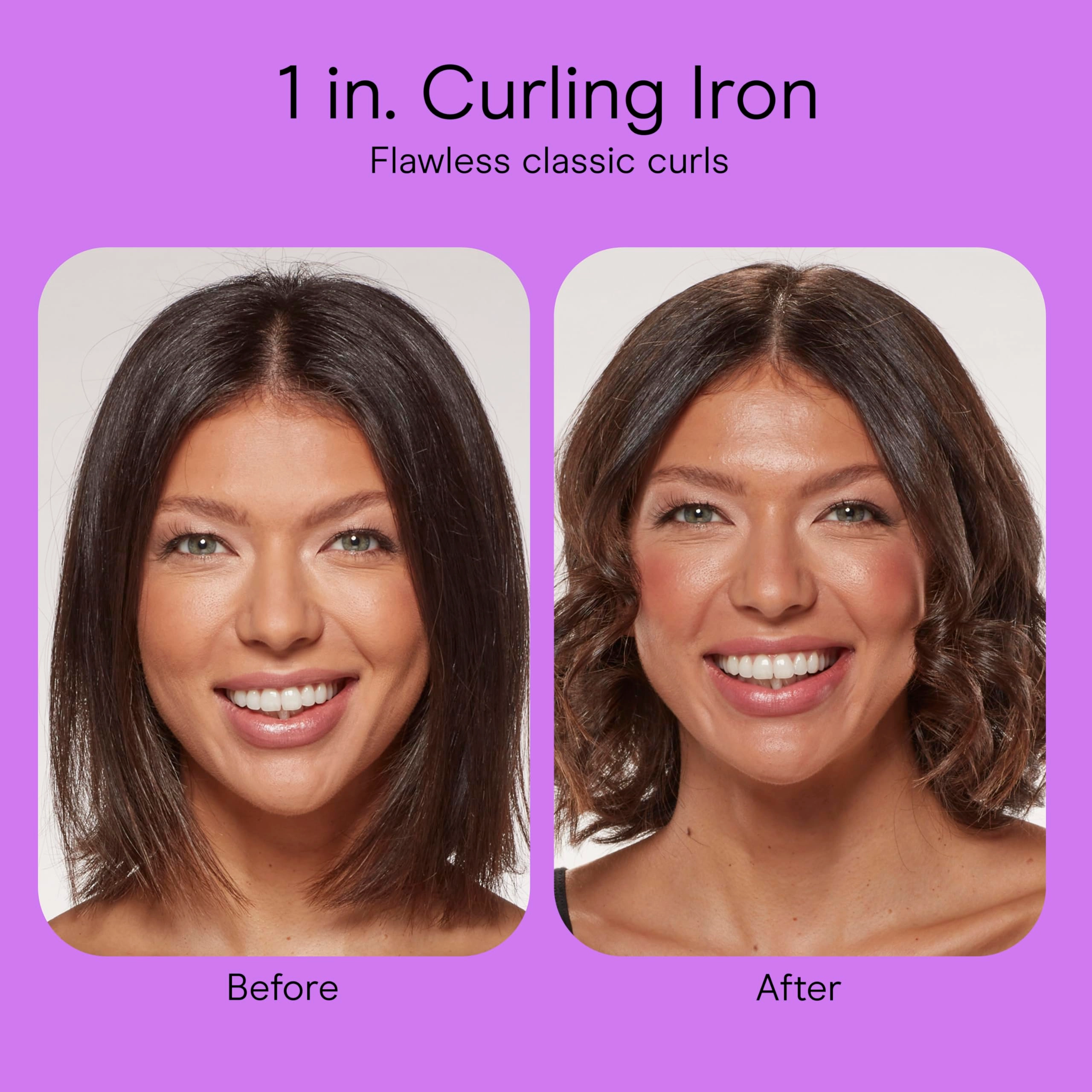 Double Ceramic Curling Iron - 1-Inch