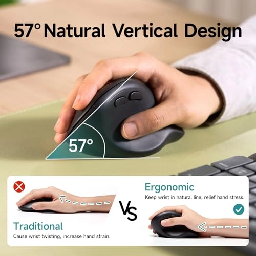 Multi Device Ergonomic Vertical Mouse - Bluetooth