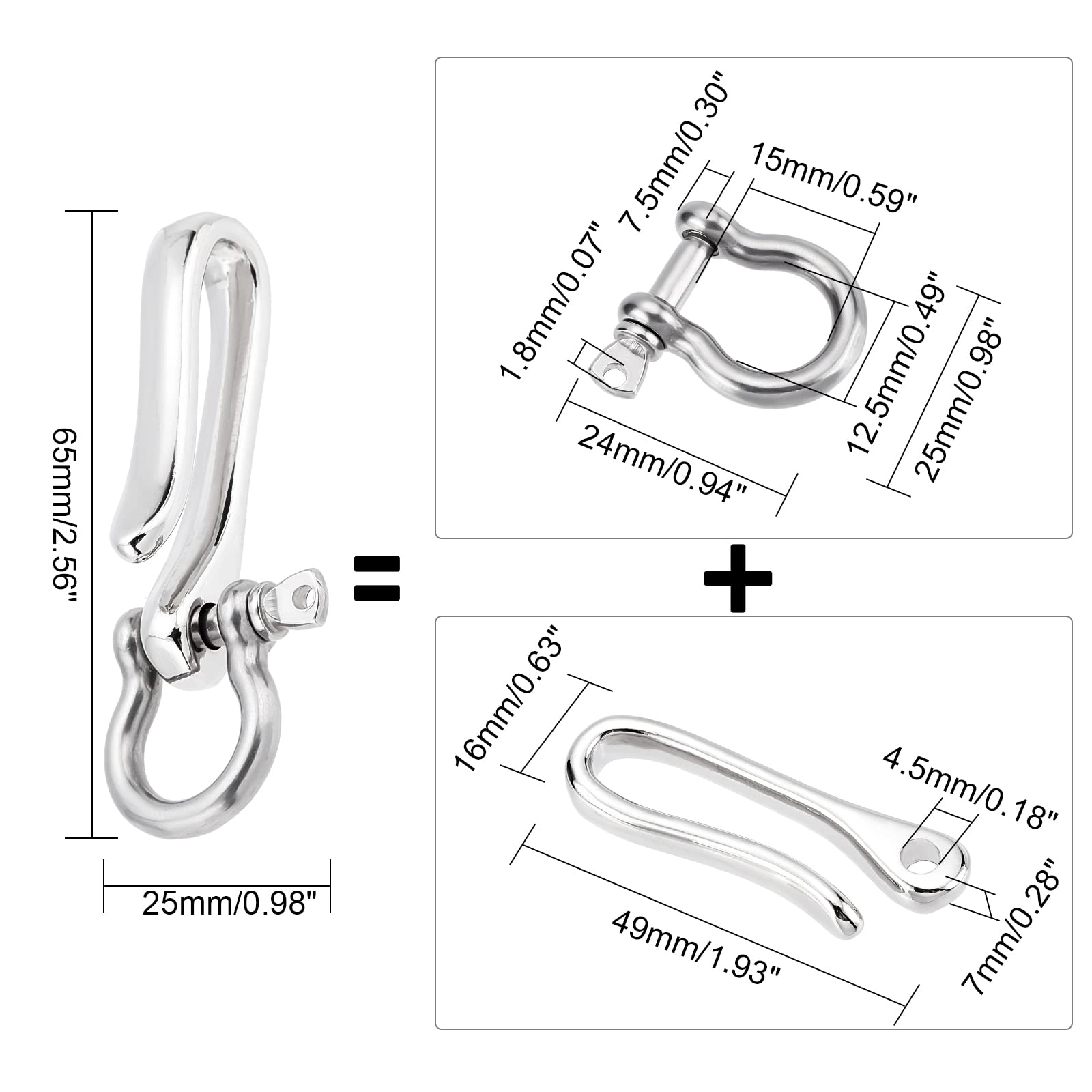 U-Shape Hook Keychain - Animal