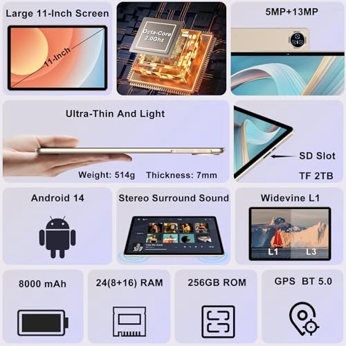 TAB50 - 24 GB 11 Inches 256 GB