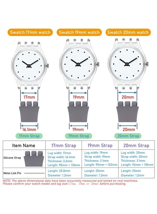 17mm Silicone Watch Band for Swatch