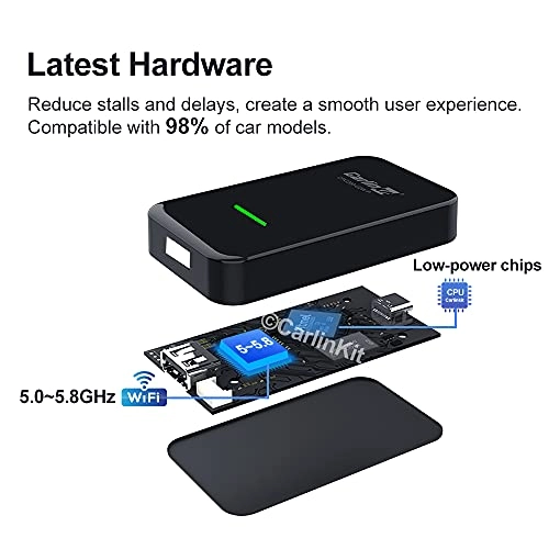 3.0 Wireless CarPlay Adapter - VW Audi Ford Sync 3 Mazda Mercedes Honda Chevy Subaru Porsche Hyundai Kia Lexus Gmc Acura