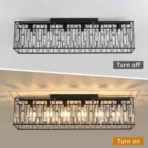 Modern Crystal Ceiling Light - Dimmable