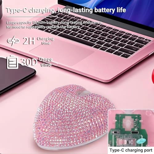 Heart-Shaped Mouse - Bluetooth USB