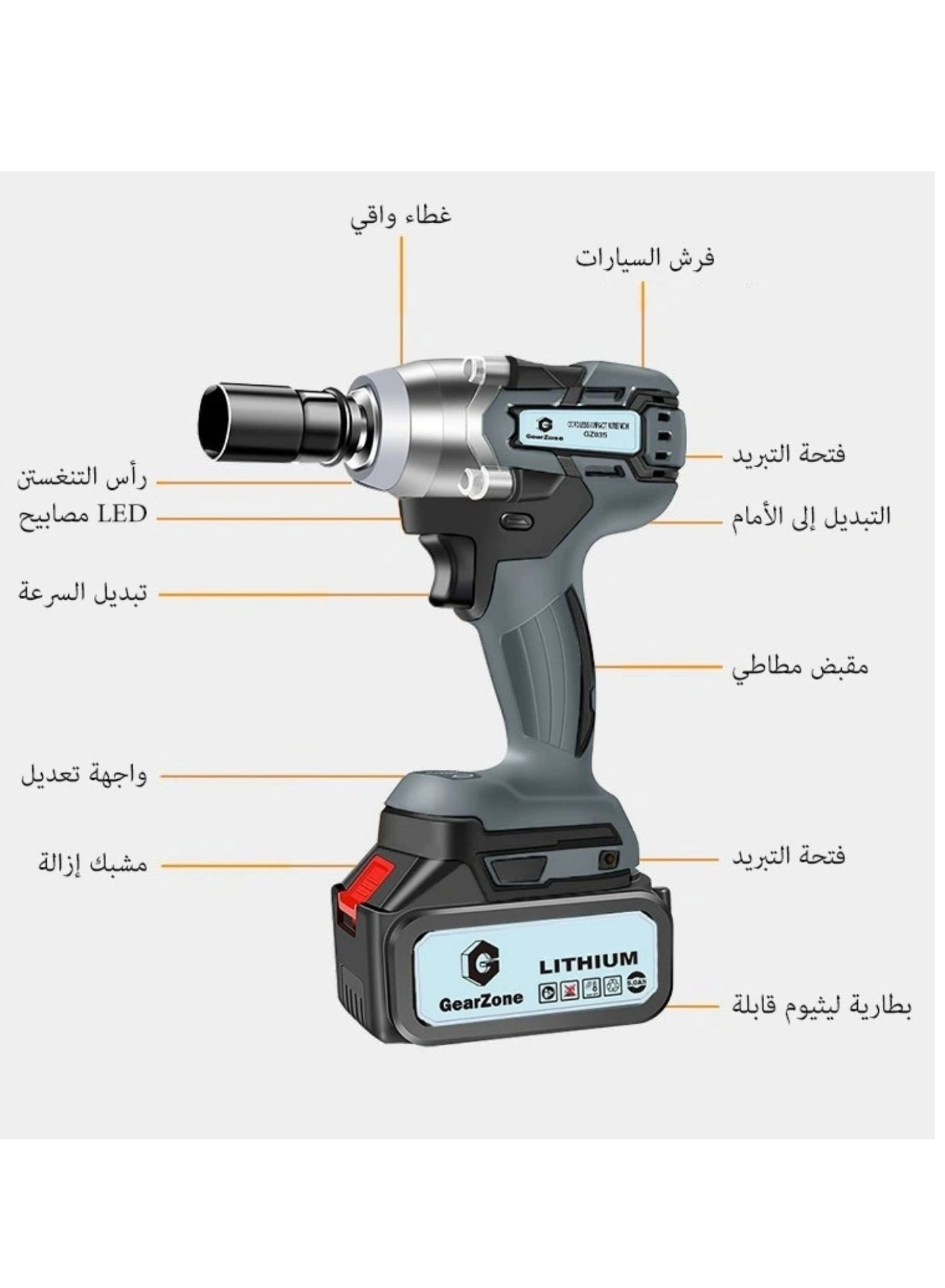 Brushless Impact Wrench - 2pcs Batteries Adjustable Torque Bundle