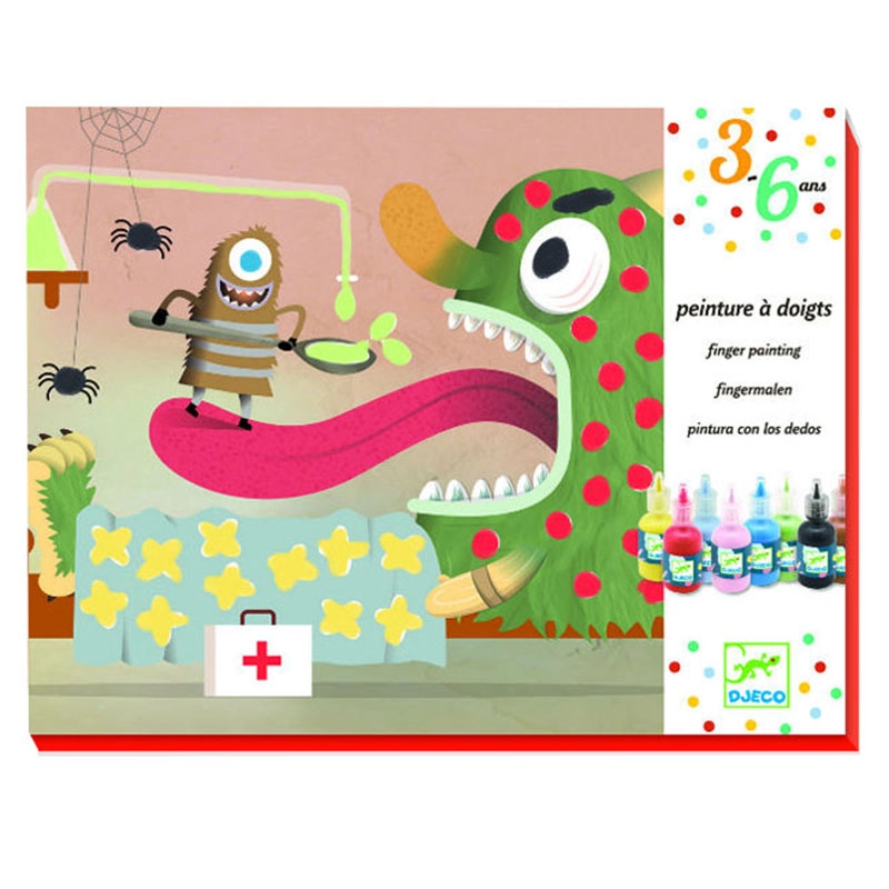 DJECO Decorate The Creatures - 1 palette 8 bottles 8 pictures