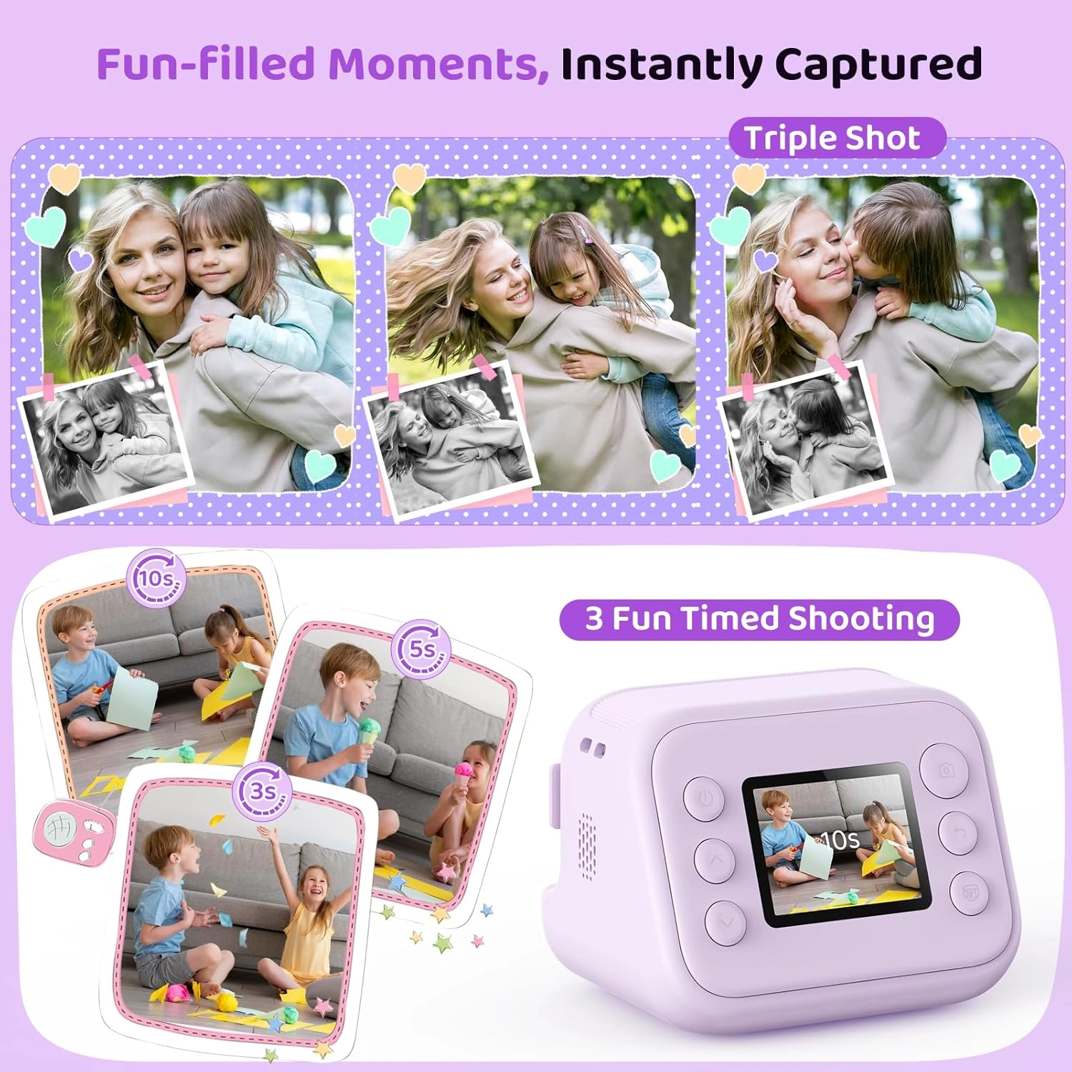 Chuzhao Kids Instant Print Camera