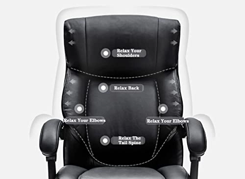 Desk Chair - PU Leather Brown High Back