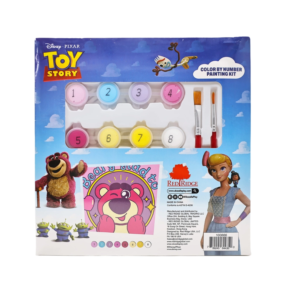 Lotso Bear Color By Number Painting Kit - 11pcs 2 Painting Brushes