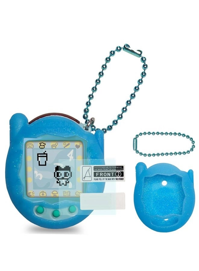 JCHPINE Silicone Cover Case for Tamagotchi Connection - Screen Protector Blue