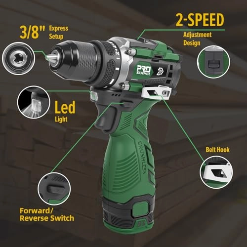 Brushless Drill - 17V 60N.m 1.5Ah Battery