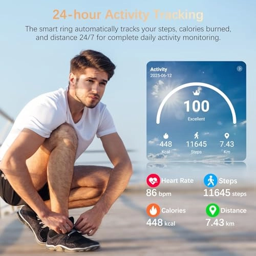 Fit Ring - Smart Ring Heart Rate Blood Oxygen