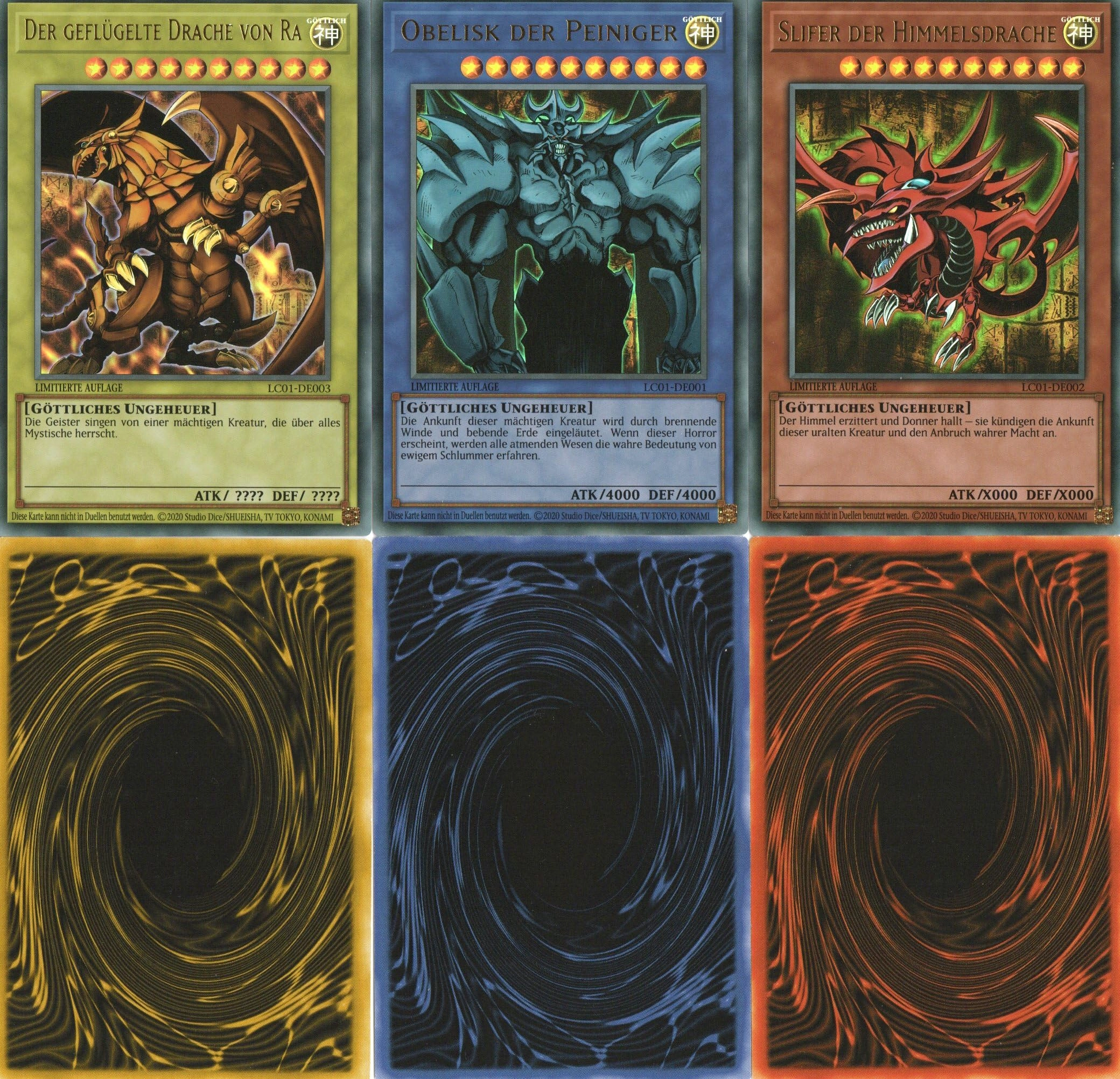 MZTCG Yu-Gi-Oh Egyptian Gods Complete Set - German