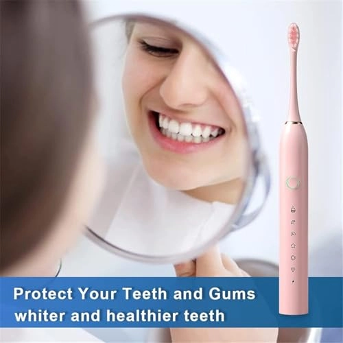 Sonic Electric Toothbrush - 6 Cleaning Modes IPX7 8 Brush Heads