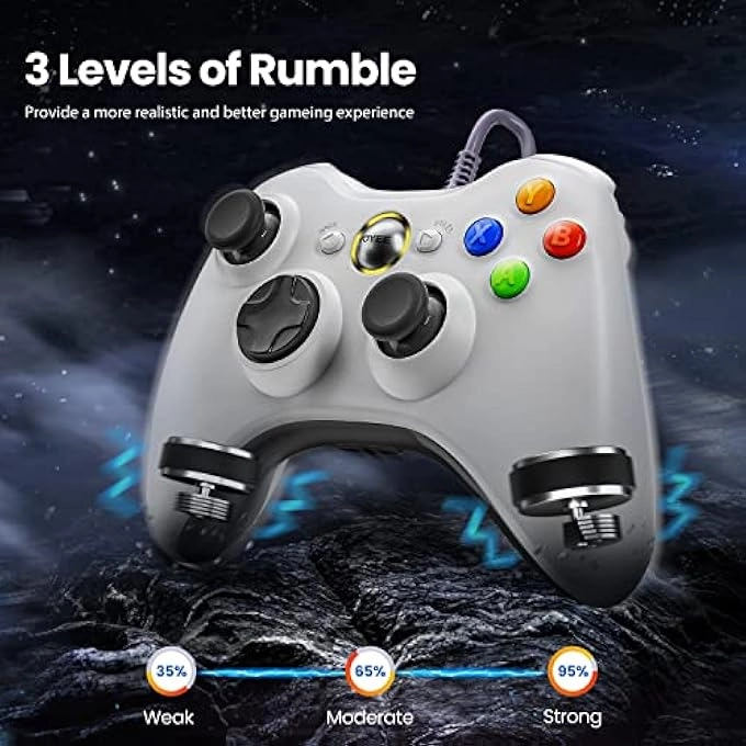 PC Controller - Black Xbox 360 & Slim/PC Windows 10/8/7