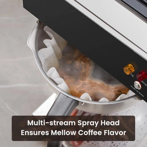 Commercial Coffee Maker - Pour Over Drip 3 Lower Warmers 2 Glass Decanters